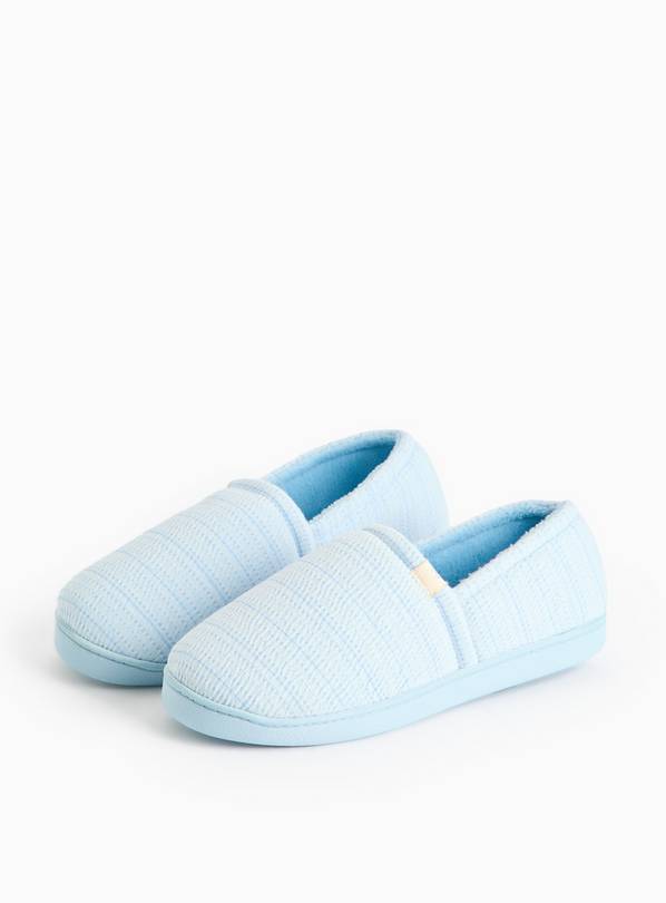 Blue Textured Full Slippers 5